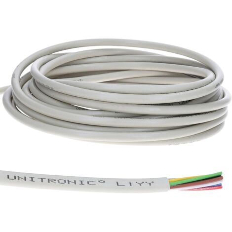 10 Meter Lapp 0028407 UNITRONIC LiYY PVC-Datenleitung 7 x0,34 mm² I Signalleitung I Klingelkabel I Verlängerung LED Kabel 7-adrig I Lötkabel für Platine