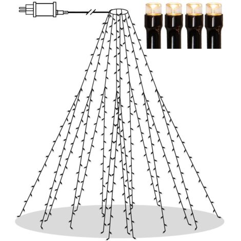 Baummantel-Lichterkette warmweiß 8x2m Licht-Stränge 360 LEDs (1/3)