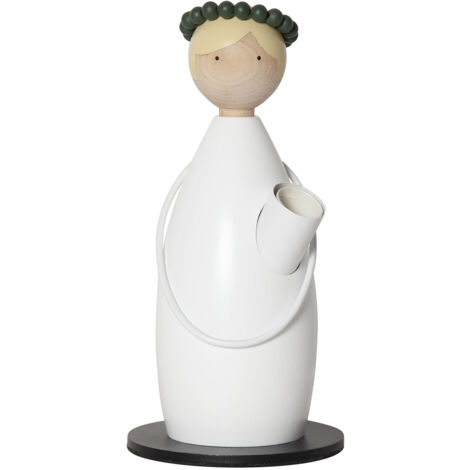 Dekoleuchte -Lucia Classic', Mädchen mit Kranz, Holz, weiß 24cm (1/4)
