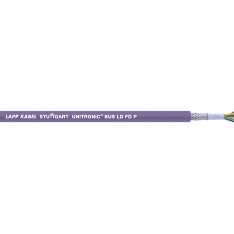 10 Meter Lapp 2170214 Unitronic BUS LD FD P Busleitung 2x2x0,25 mm² geschirmt I hochflexible Schleppkettenleitung I 32-drähtig I Halogenfrei I Flammwidrig I PUR Buskabel für Schleppkette I violett