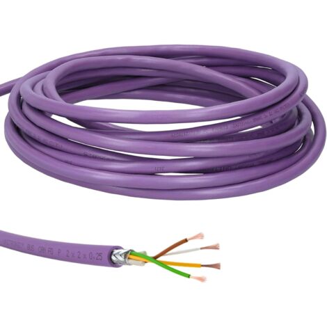 10 Meter Lapp 2170279 Unitronic BUS CAN FD P Busleitung 2x2x0,5 mm² geschirmt I hochflexible Schleppkettenleitung I Ölbeständig I UV-beständig I Buskabel für Schleppkette I UL-und CSA Zertifikat