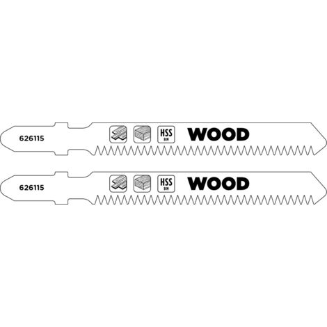 kwb 2x Stichsägeblätter Laminat (geeignet für Laminat, Hartholz, Bi-Metall, gehärtete Zähne, T-Aufnahme)