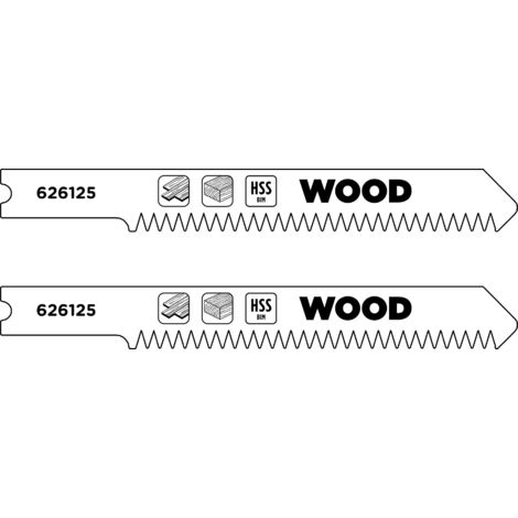 kwb 2x Stichsägeblätter Laminat (geeignet für Laminat, Hartholz, Bi-Metall, gehärtete Zähne, U-Aufnahme)
