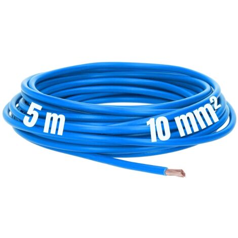5 Meter Lapp 4520025 H07V-K 10 mm² blau I Verdrahtungsleitung I Aderleitung flexibel I PVC-Einzelader I Litze 10mm2 I Verdrahtung