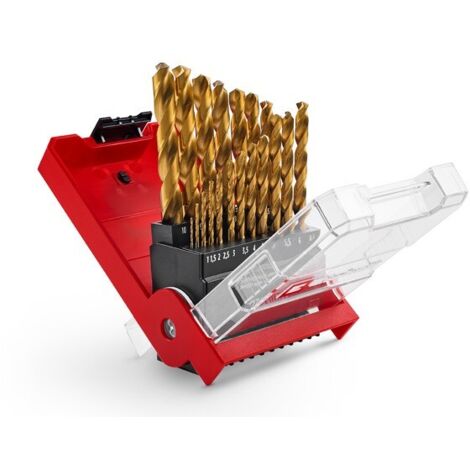 Lot de 19 forets en titane HSS-TiN pour métal  EINHELL 49427019