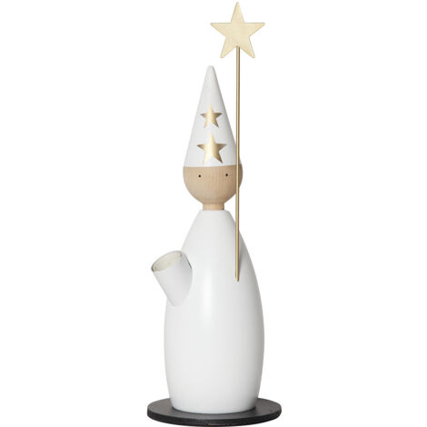 Dekoleuchte Lucia Classic, Sternenjunge, Holz, weiß (1/4)