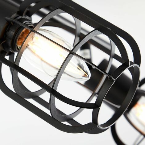 BRILLIANT Lampe, Spacid Spotrohr 2flg sand schwarz, Metall, 2x C35, E14,  40W,Kerzenlampen (nicht enthalten) | Deckenstrahler
