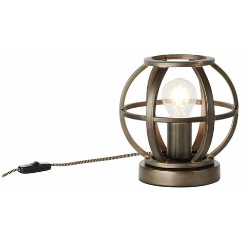 Lampe, 40W,Normallampen Metall, schwarz (nicht stahl, enthalten) Basia BRILLIANT E27, A60, 1x Tischleuchte