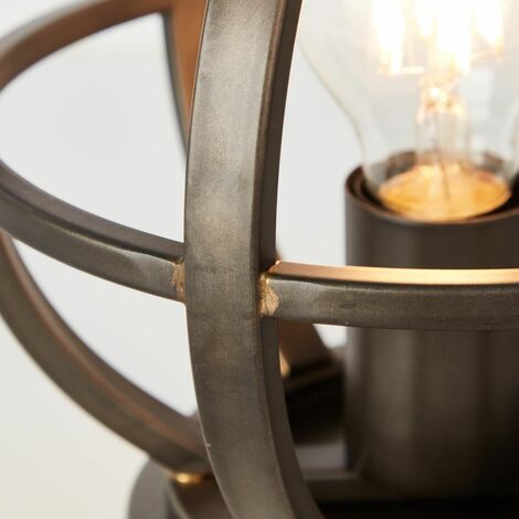 BRILLIANT Lampe, Basia Tischleuchte schwarz stahl, Metall, 1x A60, E27,  40W,Normallampen (nicht enthalten) | Tischlampen