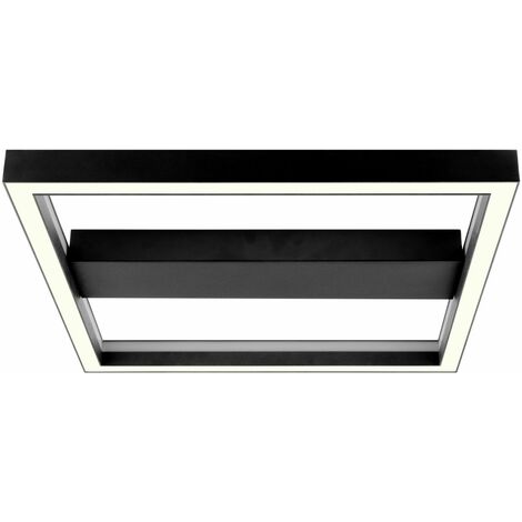 BRILLIANT Lampe, Icarus sand/schwarz, 1x LED 38W Metall/Kunststoff, Wand- LED Deckenleuchte und ( 50x50cm integriert