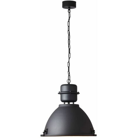 BRILLIANT Lampe, Kiki Pendelleuchte 49cm schwarz korund, Metall, 1x A60, E27,  52W,Normallampen (nicht enthalten)