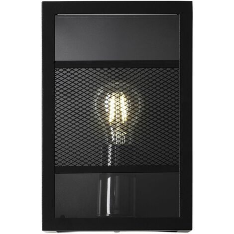 BRILLIANT Lampe, Außenwandleuchte Metall/Kunststoff, Getta schwarz, enthalten) E27, 40W,Normallampen 1x A60, (nicht
