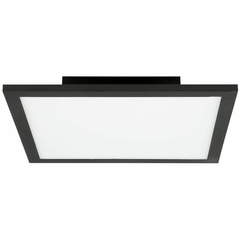 BRILLIANT Lampe, sand integriert, Metall/Kunststoff, 1x LED 30x30cm Buffi LED (2340lm, Deckenaufbau-Paneel schwarz, 18W