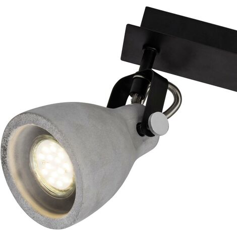 BRILLIANT Lampe Thanos Spotbalken 2flg schwarz matt/zement grau 2x PAR51,  GU10, 20W, geeignet für Reflektorlampen (