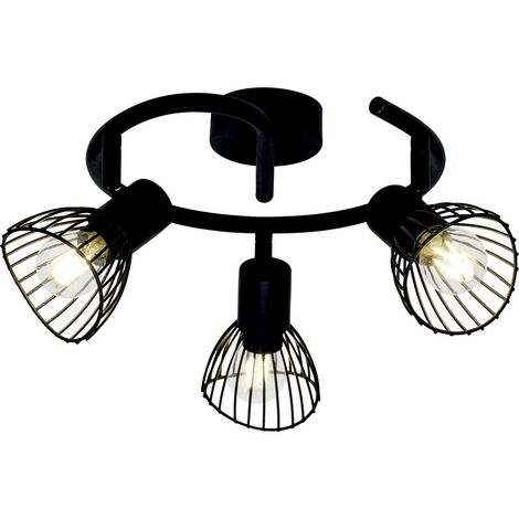 3x enthalten) Lampe schwarz Köpfe für BRILLIANT D45, Elhi (nicht 40W, 3flg Tropfenlampen E14, geeignet Spotspirale