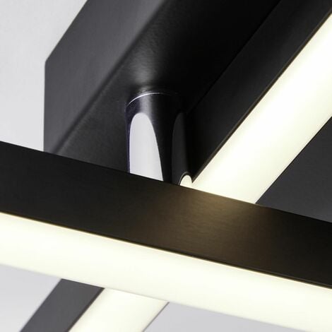 BRILLIANT Lampe, Kjorn LED Deckenleuchte 2flg schwarz, Metall/Kunststoff, 1x  33W LED integriert, (3300lm, 3000K), A+