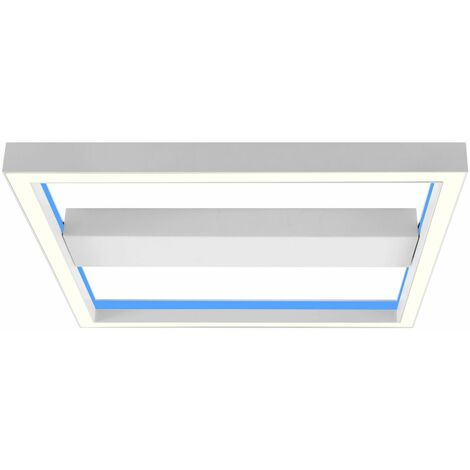 ( 50x50cm Icarus Metall/Kunststoff, BRILLIANT 1x und Deckenleuchte sand/weiß, Wand- integriert, 38W Lampe, LED LED