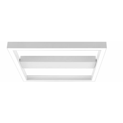 Lampe, sand/weiß, 38W Icarus integriert, Metall/Kunststoff, LED 50x50cm Wand- und BRILLIANT 1x Deckenleuchte LED (
