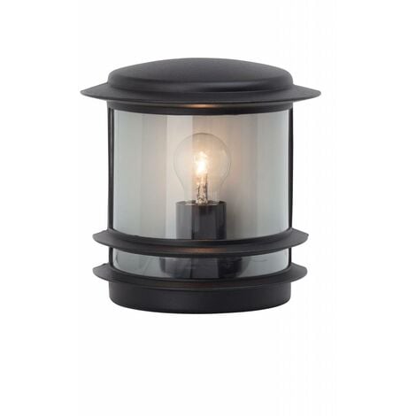 BRILLIANT Lampe Hollywood Außenwandleuchte schwarz 1x A60, E27, 60W,  geeignet für Normallampen (nicht enthalten) IP-Schutzart: | Sockelleuchten