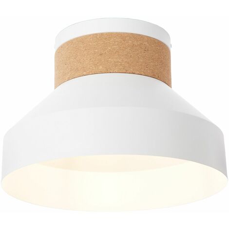 BRILLIANT Lampe Moka Deckenleuchte weiß 60W, Normallampen geeignet A60, (nicht enthalten) 1x für E27, matt/braun