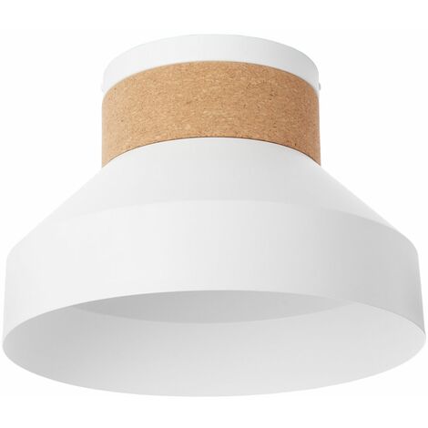 BRILLIANT Lampe Moka Deckenleuchte weiß matt/braun 1x A60, E27, 60W,  geeignet für Normallampen (nicht enthalten)