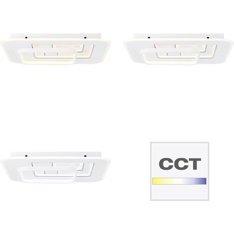 Brilliant Furtado LED Deckenleuchte LED weiß/schwarz, 1x Metall/Kunststoff, (Lichtstrom: 46 6800lm, 50x50cm W integriert