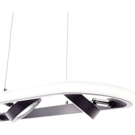 Brilliant Nebeker LED Pendelleuchte 4flg schwarz, Metall/Kunststoff, 4x 36  W LED integriert, (Lichtstrom: 3700lm, Lichtfarbe:
