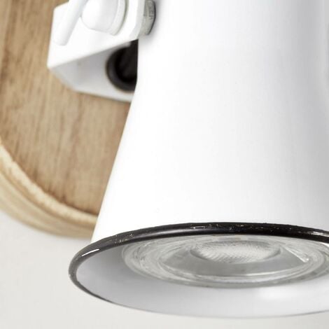 BRILLIANT Lampe 5W, weiß/holz Reflektorlampen für Seed GU10, enthalten) hell 1x PAR51, Wandspot geeignet (nicht
