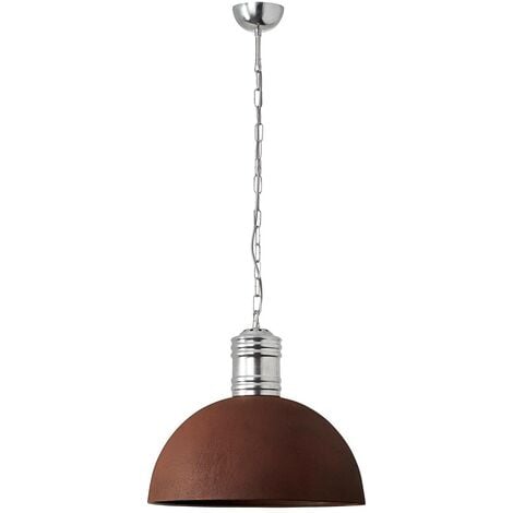 Frieda 1x Lampe Kette für (nicht geeignet Normallampen rostfarbend BRILLIANT E27, A60, 60W, enthalten) 51cm Pendelleuchte