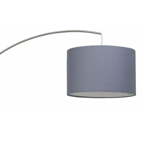 E27, BRILLIANT Bogenstandleuchte A60, eisen/grau geeignet Clarie 1,8m 1x für 60W, Lampe (nicht Normallampen