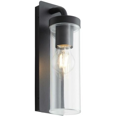 enthalten) BRILLIANT schwarz Aosta matt Lampe Außenwandleuchte Normallampen (nicht E27, 25W, 1x für A60, geeignet hängend