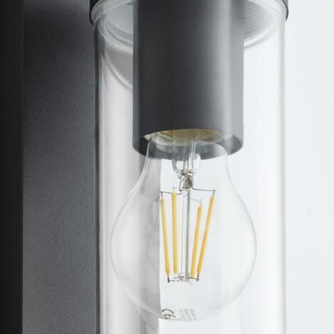 BRILLIANT Lampe Aosta Außenwandleuchte hängend schwarz matt 1x A60, E27,  25W, geeignet für Normallampen (nicht enthalten)