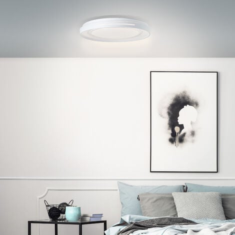 Brilliant Barty LED Wand- und Deckenleuchte 48cm weiß/chrom, Metall/Kunststoff,  1x 30 W LED integriert, (