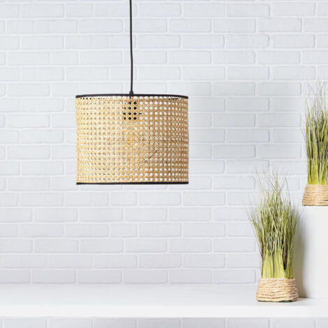 BRILLIANT Lampe Wiley Pendelleuchte 30cm rattan 1x A60, E27, 60W, geeignet für Normallampen (nicht enthalten) Kabel kürzbar (1/5)