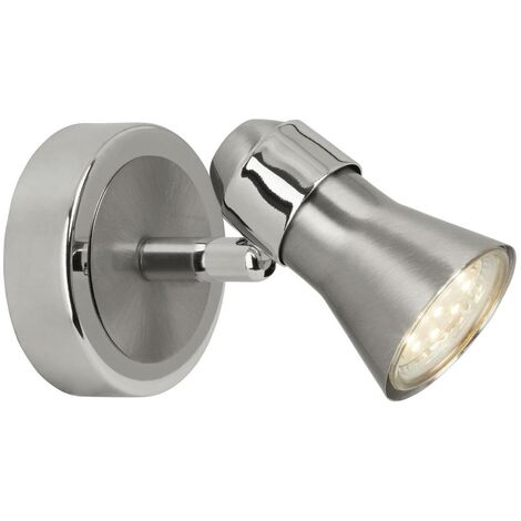 BRILLIANT Lampe Sanny LED Wandspot eisen/chrom 1x LED-PAR51, GU10, 3W LED-Reflektorlampe  inklusive, (250lm,
