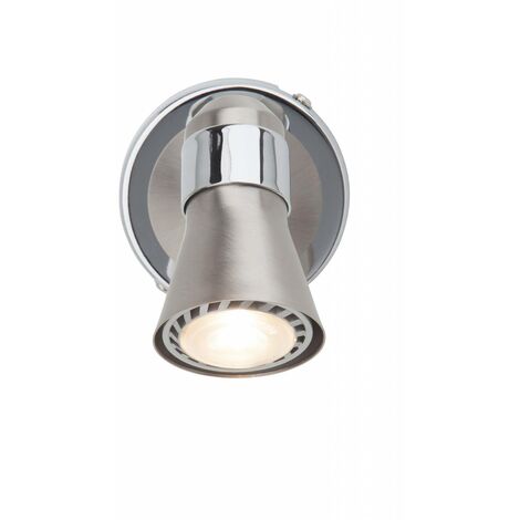 BRILLIANT Lampe Sanny LED Wandspot eisen/chrom 1x LED-PAR51, GU10, 3W LED-Reflektorlampe  inklusive, (250lm,