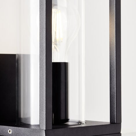Brilliant Dipton Außenwandleuchte sand E27, schwarz, 1x Aluminium/Glas, W A60, 40