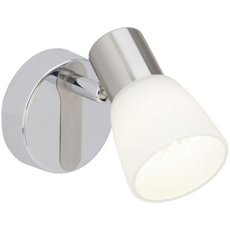 BRILLIANT Lampe Janna LED Wandspot eisen/chrom/weiß 1x LED-Z45, E14, 4W LED-Tropfenlampen  inklusive, ( | Deckenlampen