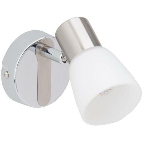 BRILLIANT Lampe Janna LED Wandspot eisen/chrom/weiß 1x LED-Z45, E14, 4W LED-Tropfenlampen  inklusive, (