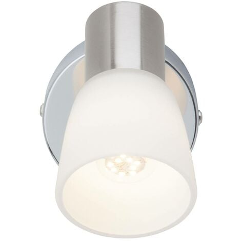 BRILLIANT Lampe Janna LED Wandspot eisen/chrom/weiß 1x LED-Z45, E14, 4W LED-Tropfenlampen  inklusive, (