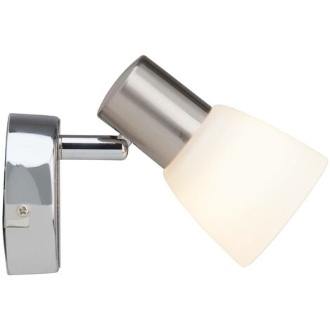 1x Wandspot LED-Z45, 4W Lampe E14, ( LED BRILLIANT inklusive, Janna LED-Tropfenlampen eisen/chrom/weiß