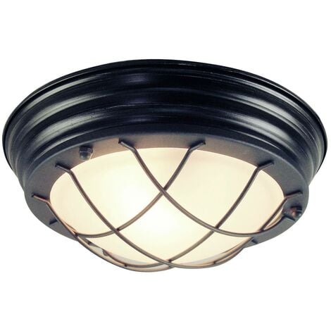 Typhoon und geeignet E27, Deckenleuchte Lampe (nicht A60, schwarz für Wand- 1x 29cm Normallampen 30W, BRILLIANT
