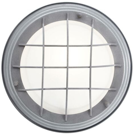 geeignet für Deckenleuchte 1x und Typhoon 29cm BRILLIANT Beton/weiß Wand- A60, E27, 30W, Lampe grau
