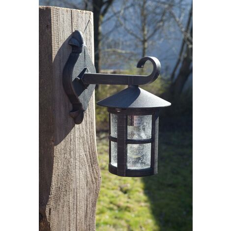 Lampe Jordy Außenwandleuchte 60W, E27, Normallampen hängend ( A60, 1x schwarz-rost-braun/gewischt geeignet für BRILLIANT