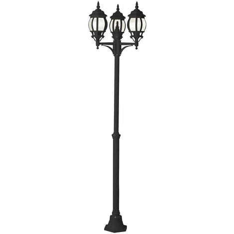 BRILLIANT Lampe Istria (nicht Außenstandleuchte 3flg E27, enthalten) geeignet 3x schwarz IP- A60, 60W, Normallampen für