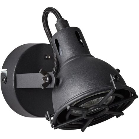 inklusive, schwarz GU10, LED (380lm, 1x Jesper 5W LED-Reflektorlampe korund LED-PAR51, Lampe Wandspot BRILLIANT