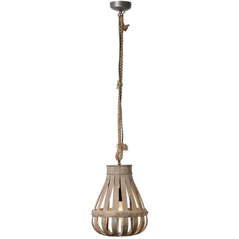 BRILLIANT Lampe Kaminika Pendelleuchte 33cm natur 1x A60, E27, 60W, geeignet  für Normallampen (nicht enthalten) Für