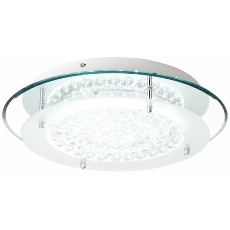Brelight Lampe Jolene Wand- LED integriert, 1x 3000- 36cm und 16W (1800lm, chrom/transparent LED Deckenleuchte