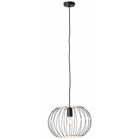 BRILLIANT Lampe, 52W, der E27, kürzbar in Kabel Höhe 1flg Silemia 1x / matt, A60, Pendelleuchte schwarz