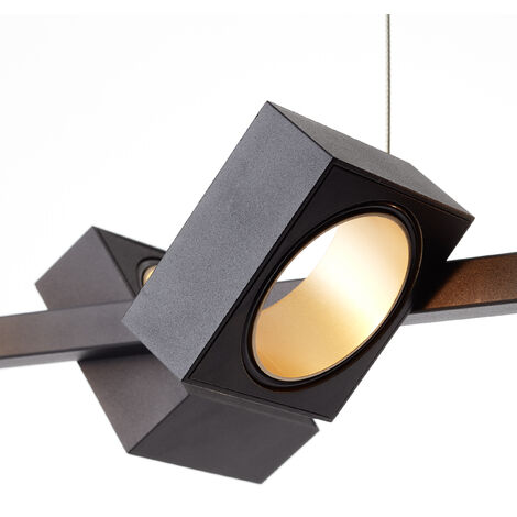 Brilliant Dillard LED Pendelleuchte 5flg schwarz gold, Aluminium, 5x LED  integriert, 28 W , (Lichtstrom: 3700lm, Lichtfarbe: